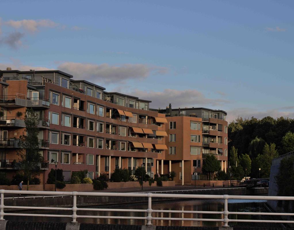 Houses near a body of water